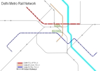 デリー地下鉄路線図